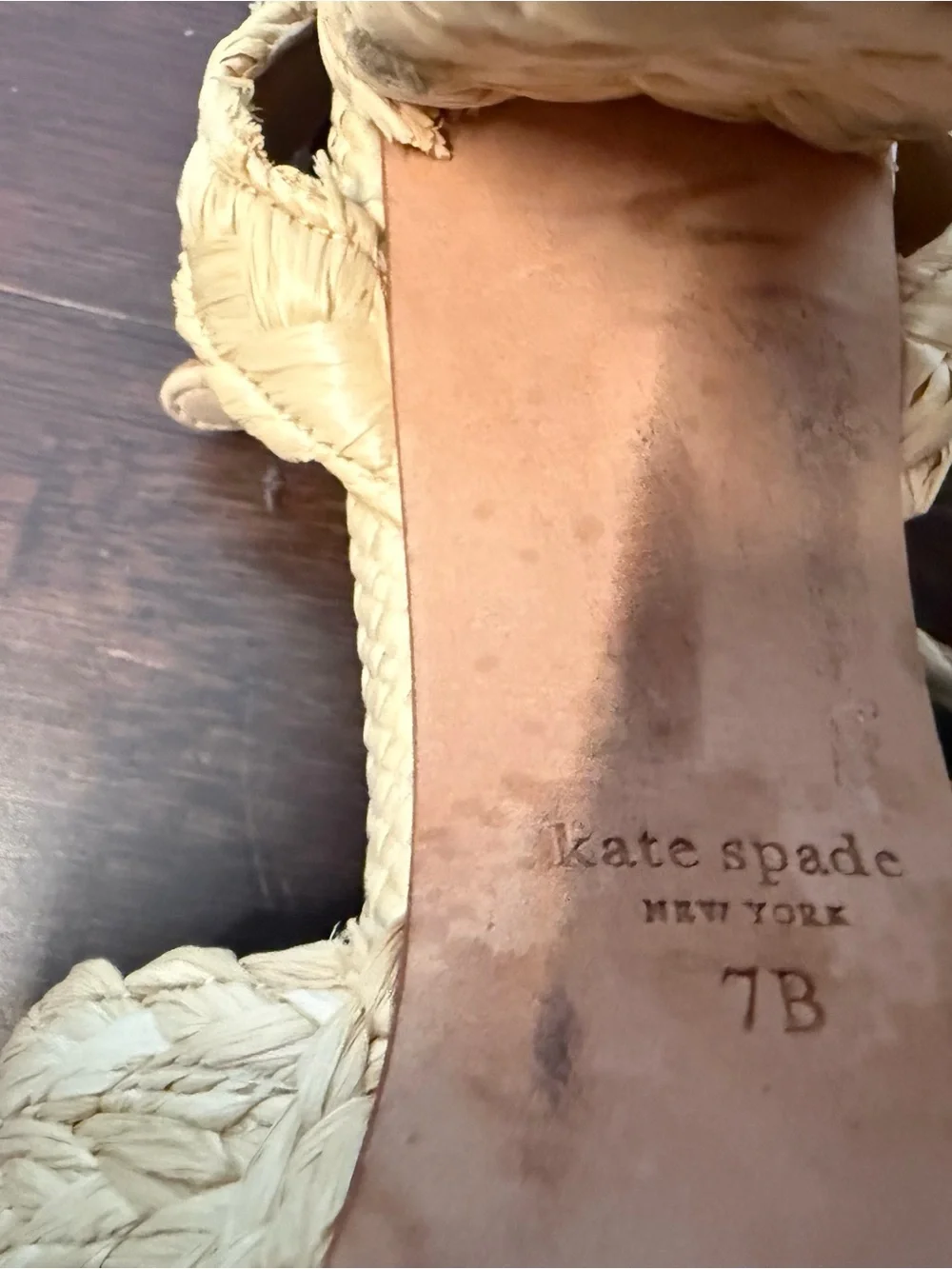 kate spade Braided Raffia Platform Wedge Sandals in Natural